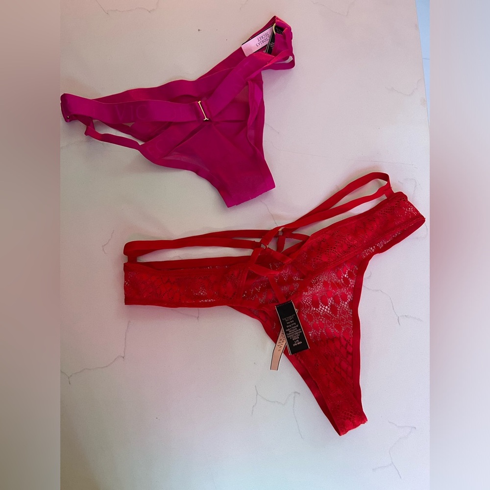 Victoria’s secret red and pink thong and underwear size L and M brand new - Picture 4 of 4